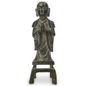 ANTIQUE PATINATED BRONZE BUDDH