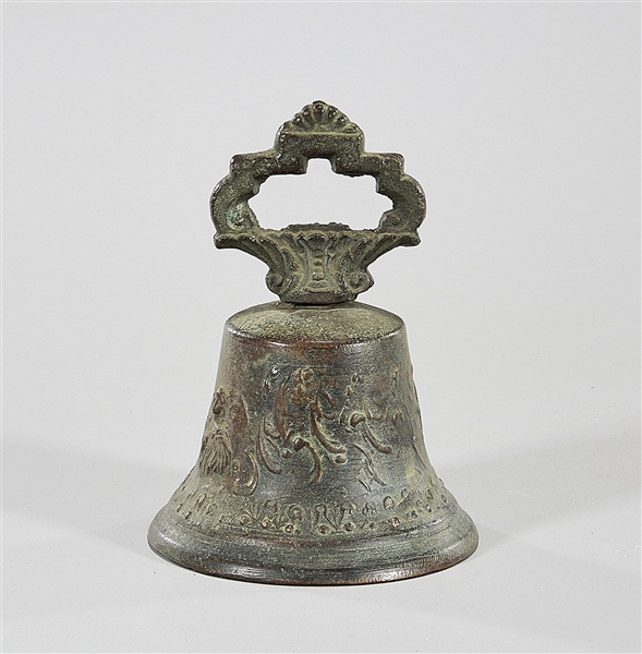 Antique patinated cast iron bell