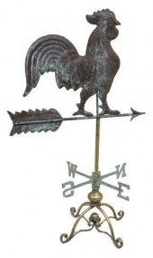 ANTIQUE PATINATED COPPER COCKR