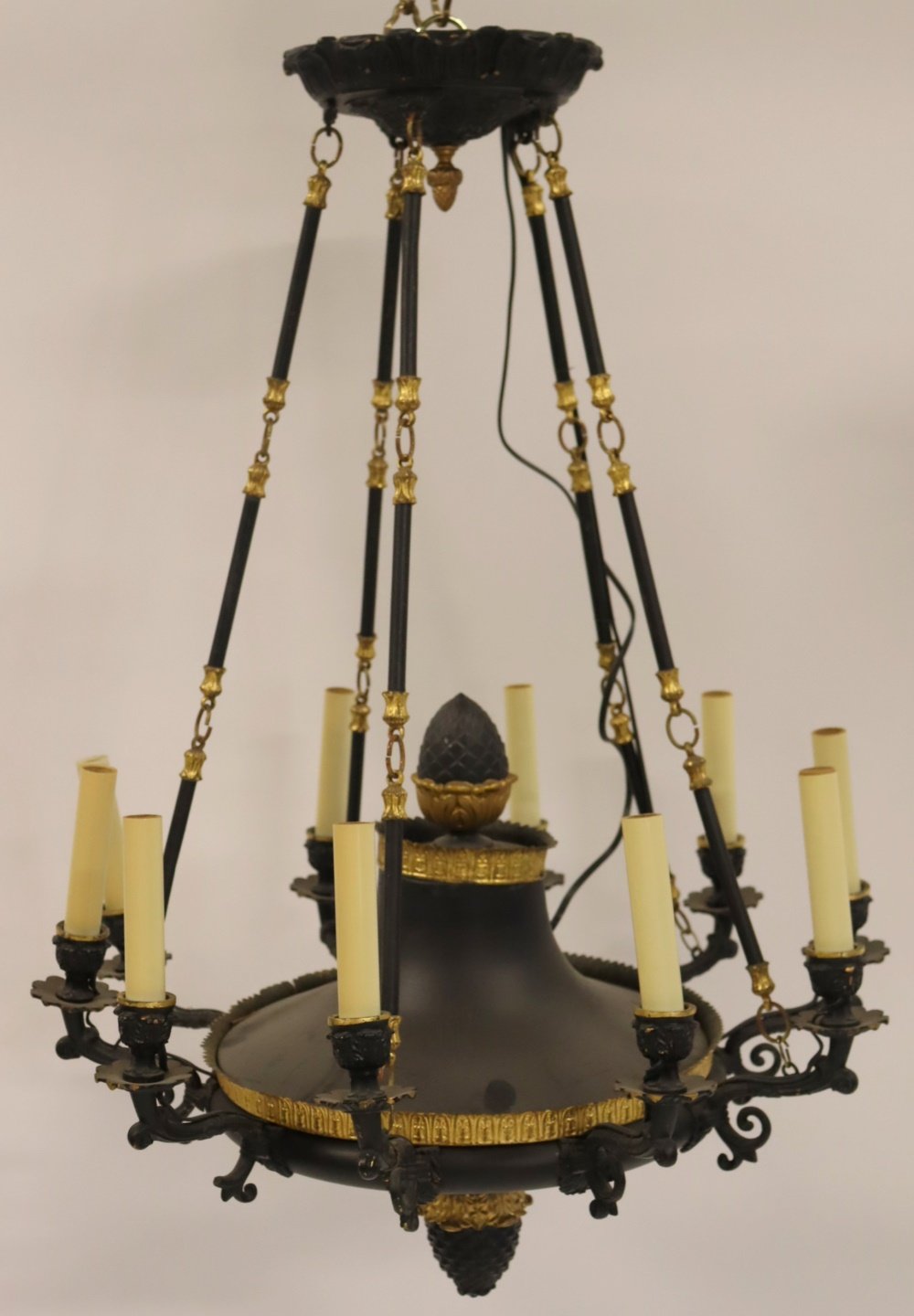 ANTIQUE PATINATED & GILT METAL