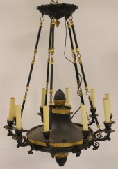 ANTIQUE PATINATED & GILT METAL