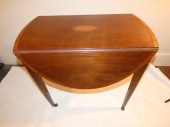 ANTIQUE PEMBROKE INLAID TABLEG