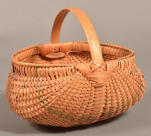 ANTIQUE PENNSYLVANIA OAK SPLINT EGG