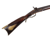 ANTIQUE PERCUSSION LONG RIFLE<