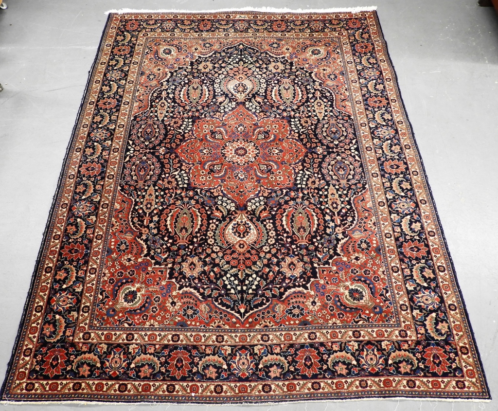 ANTIQUE PERSIAN BOTANICAL CARPET