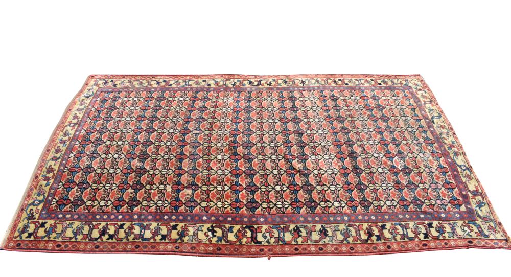 ANTIQUE PERSIAN CARPET, LABELED
