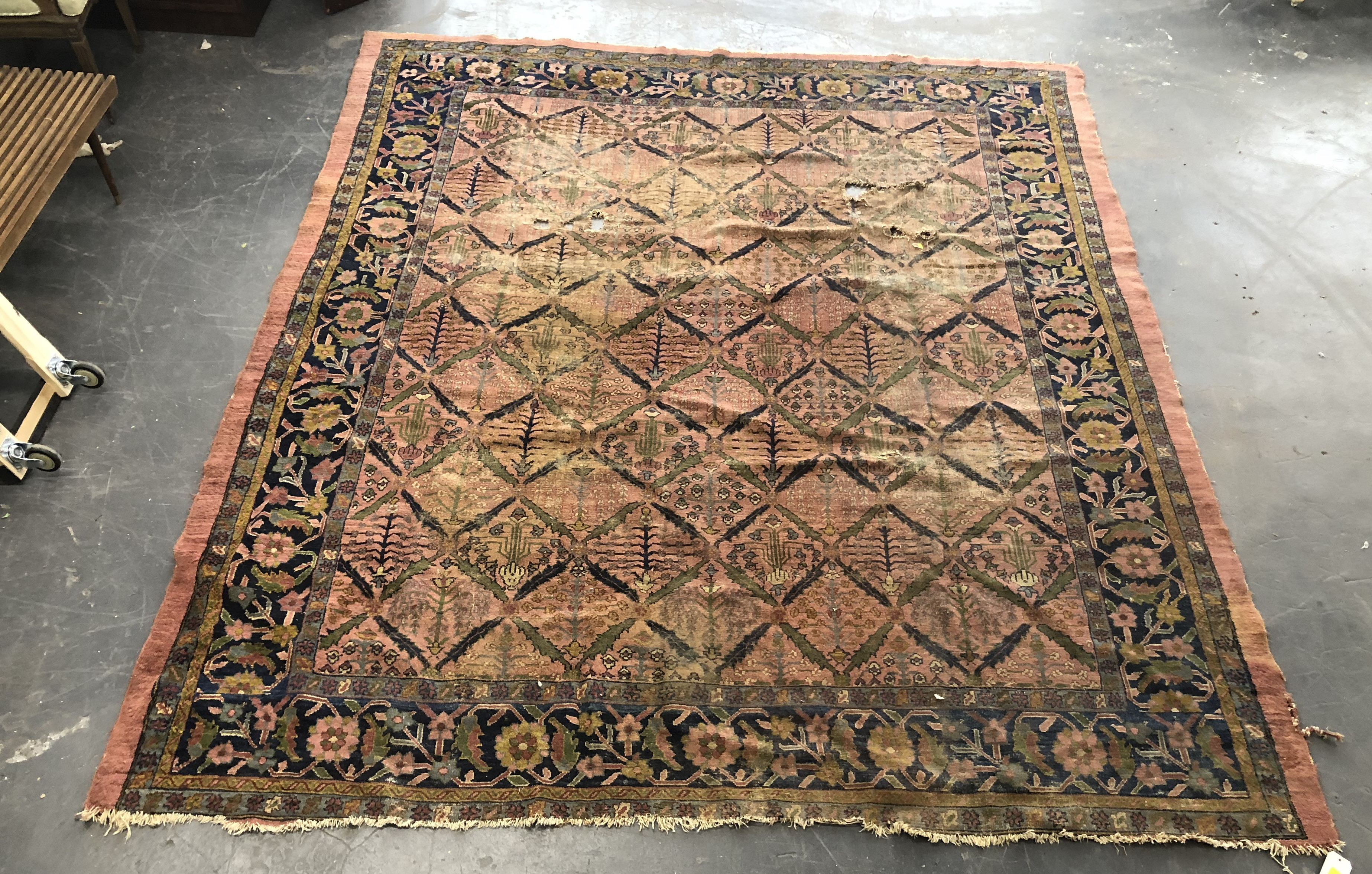 ANTIQUE PERSIAN GARDEN CARPET,