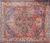 ANTIQUE PERSIAN HERIZ HAND KNO