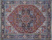 ANTIQUE PERSIAN HERIZ HAND KNO