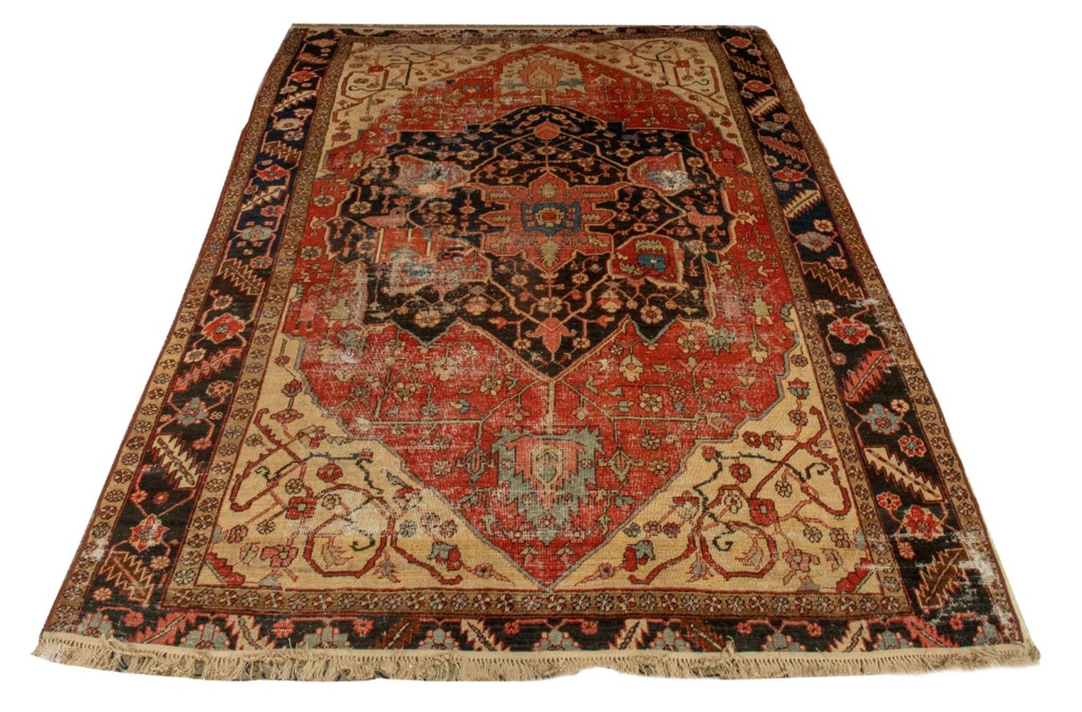 ANTIQUE PERSIAN HERIZ SERAPI RUG,
