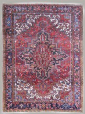 ANTIQUE PERSIAN HERIZ WOOL RUG
