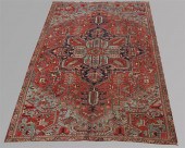 ANTIQUE PERSIAN HERIZ WOOL RUG