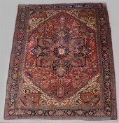 ANTIQUE PERSIAN HERIZ WOOL RUG