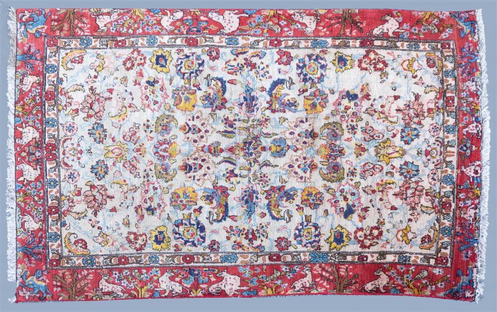 ANTIQUE PERSIAN ISFAHAN WOOL