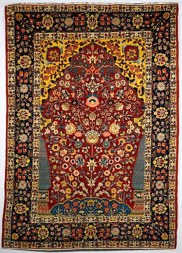 ANTIQUE PERSIAN ISPHAHAN RUG,