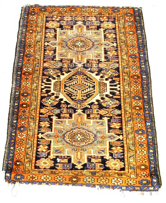 Antique Persian  Karaja  orange and