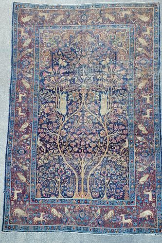 ANTIQUE PERSIAN KERMAN TREE OF LIFE