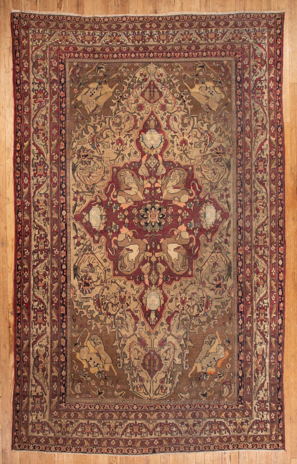 ANTIQUE PERSIAN LAVAR KERMAN