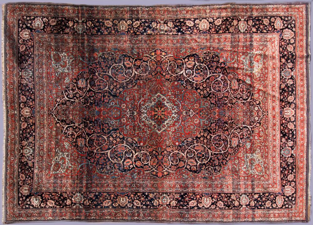 ANTIQUE PERSIAN MOTASHAM KASHAN