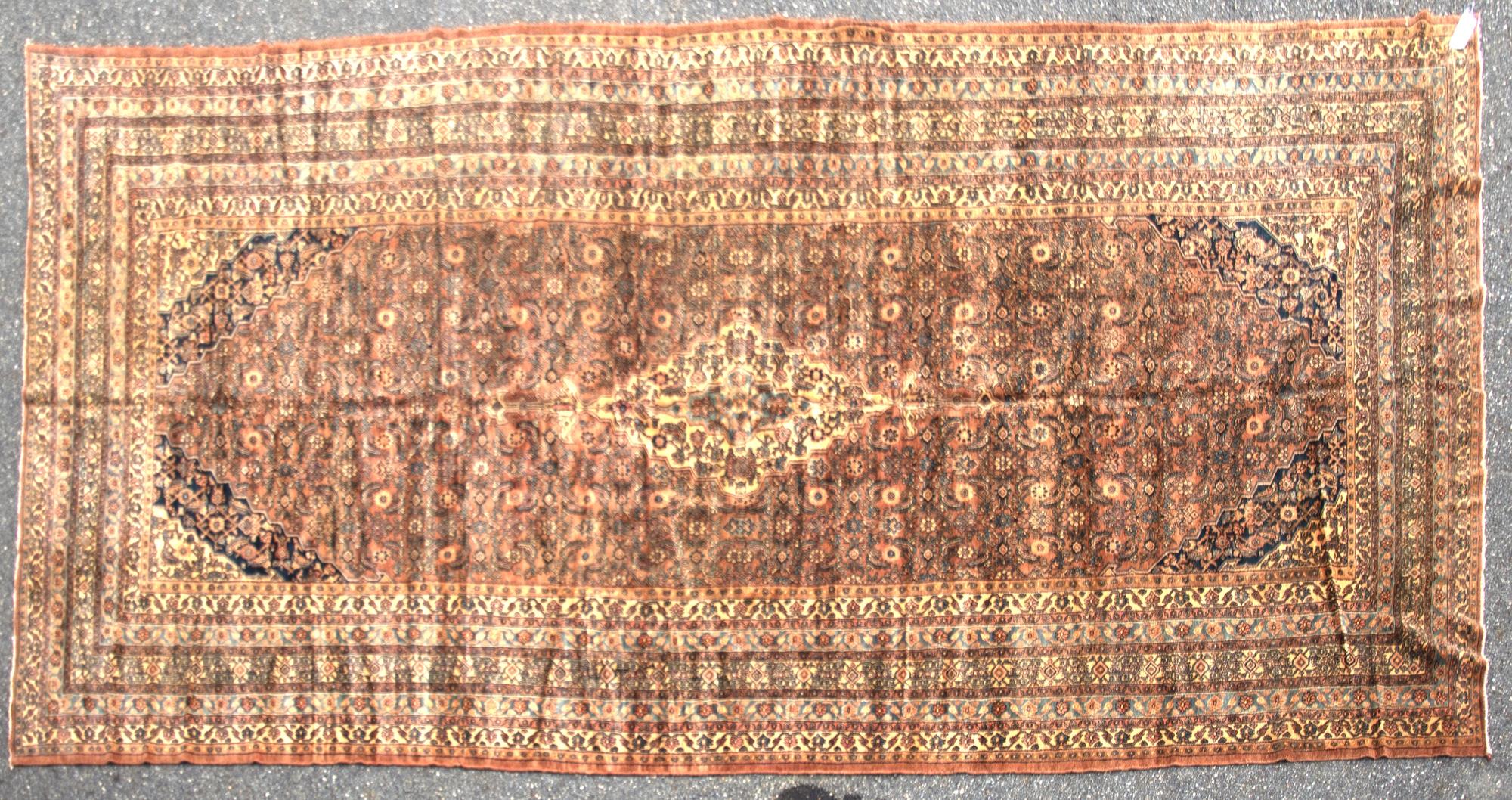 ANTIQUE PERSIAN PALACE SIZE RUG.