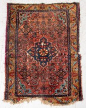 ANTIQUE PERSIAN RUG, 4' 10" L