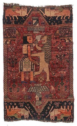 ANTIQUE PERSIAN SHIRAZ QASHKAI HAND