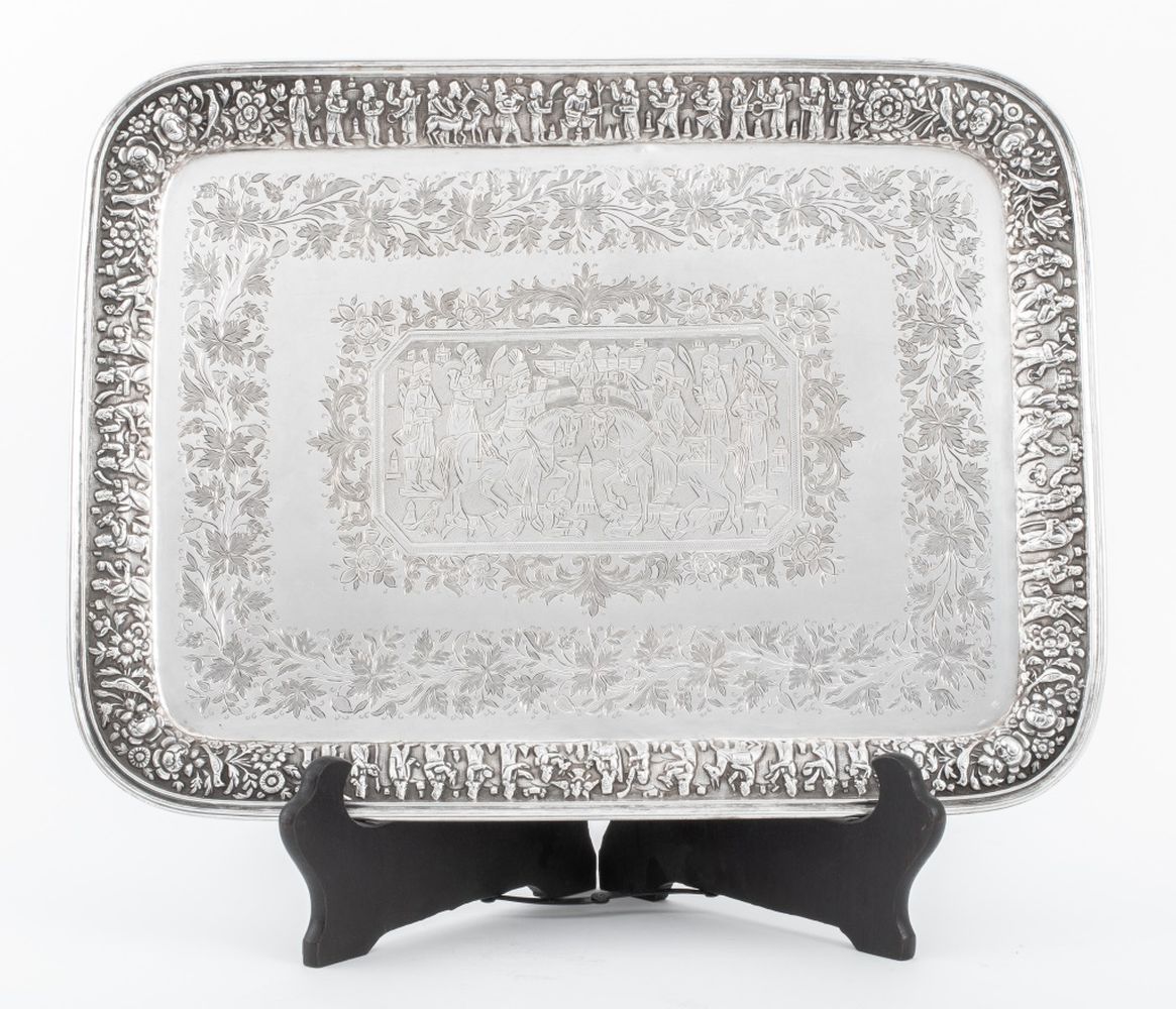 ANTIQUE PERSIAN SILVER TRAY Antique