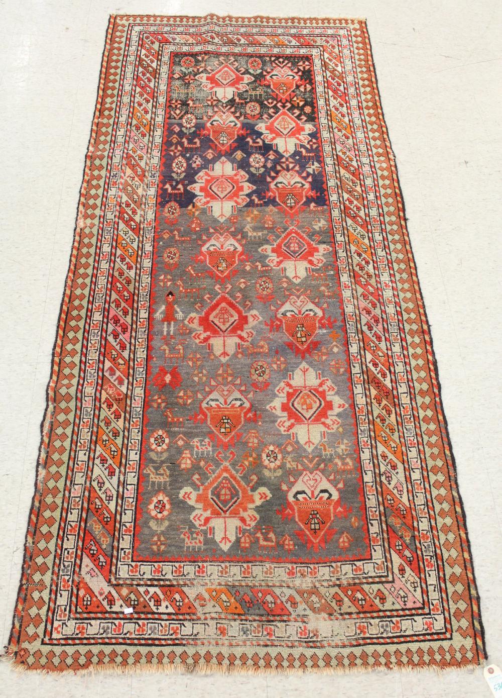 ANTIQUE PERSIAN TRIBAL AREA RUG,