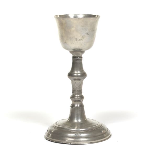 ANTIQUE PEWTER CHALICE 9 ¼" Antique