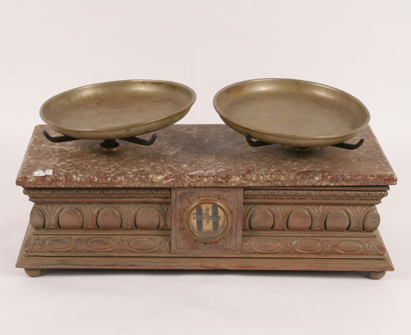 Antique pharmacy balance scale;