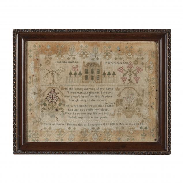 ANTIQUE PICTORIAL NEEDLEWORK