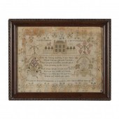 ANTIQUE PICTORIAL NEEDLEWORK D