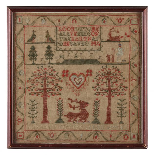 ANTIQUE PICTORIAL NEEDLEWORK