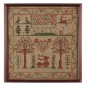 ANTIQUE PICTORIAL NEEDLEWORK S