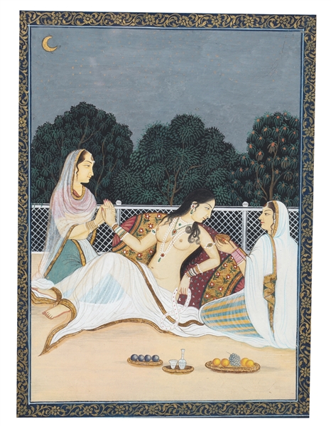 Antique Pigment on paper Indian