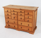 ANTIQUE PINE APOTHECARY CHEST
