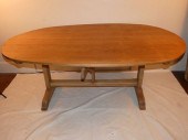 ANTIQUE PINE TRESTLE TABLEAnti