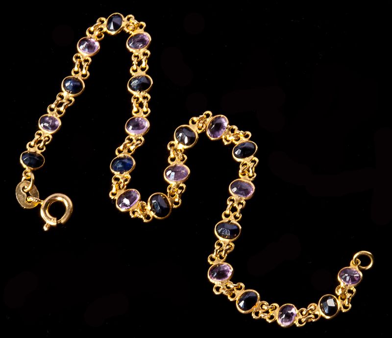 Antique Pink and Blue Sapphire