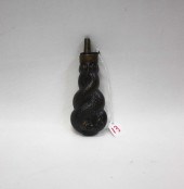 ANTIQUE PISTOL POWDER FLASK, "