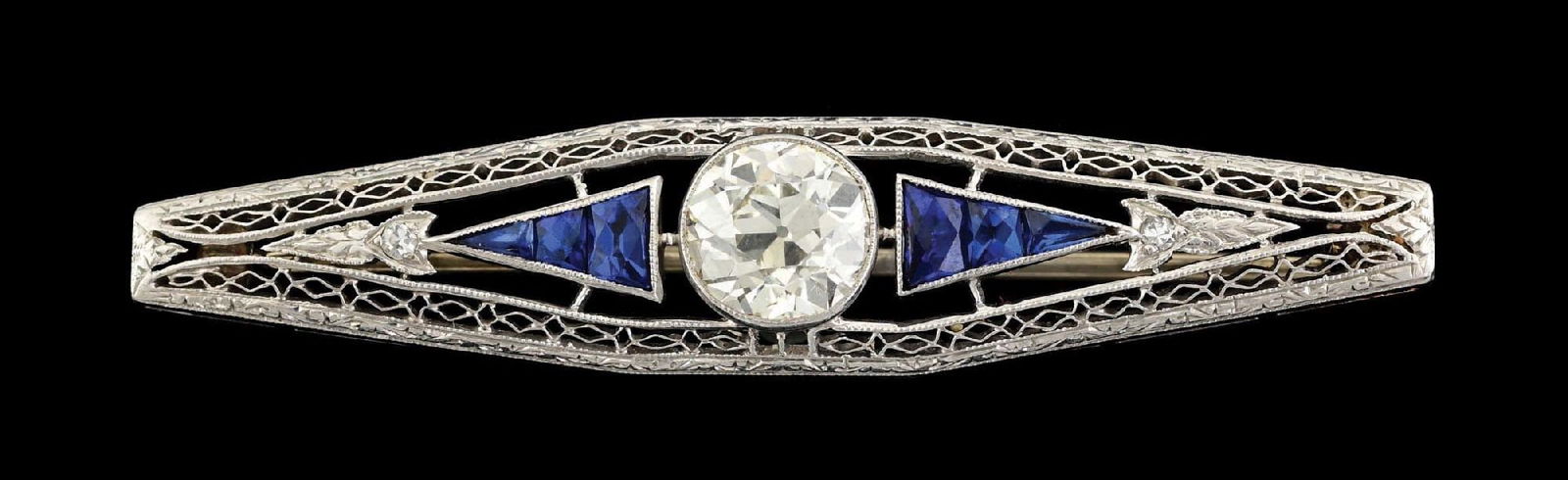 ANTIQUE PLATINUM DIAMOND AND