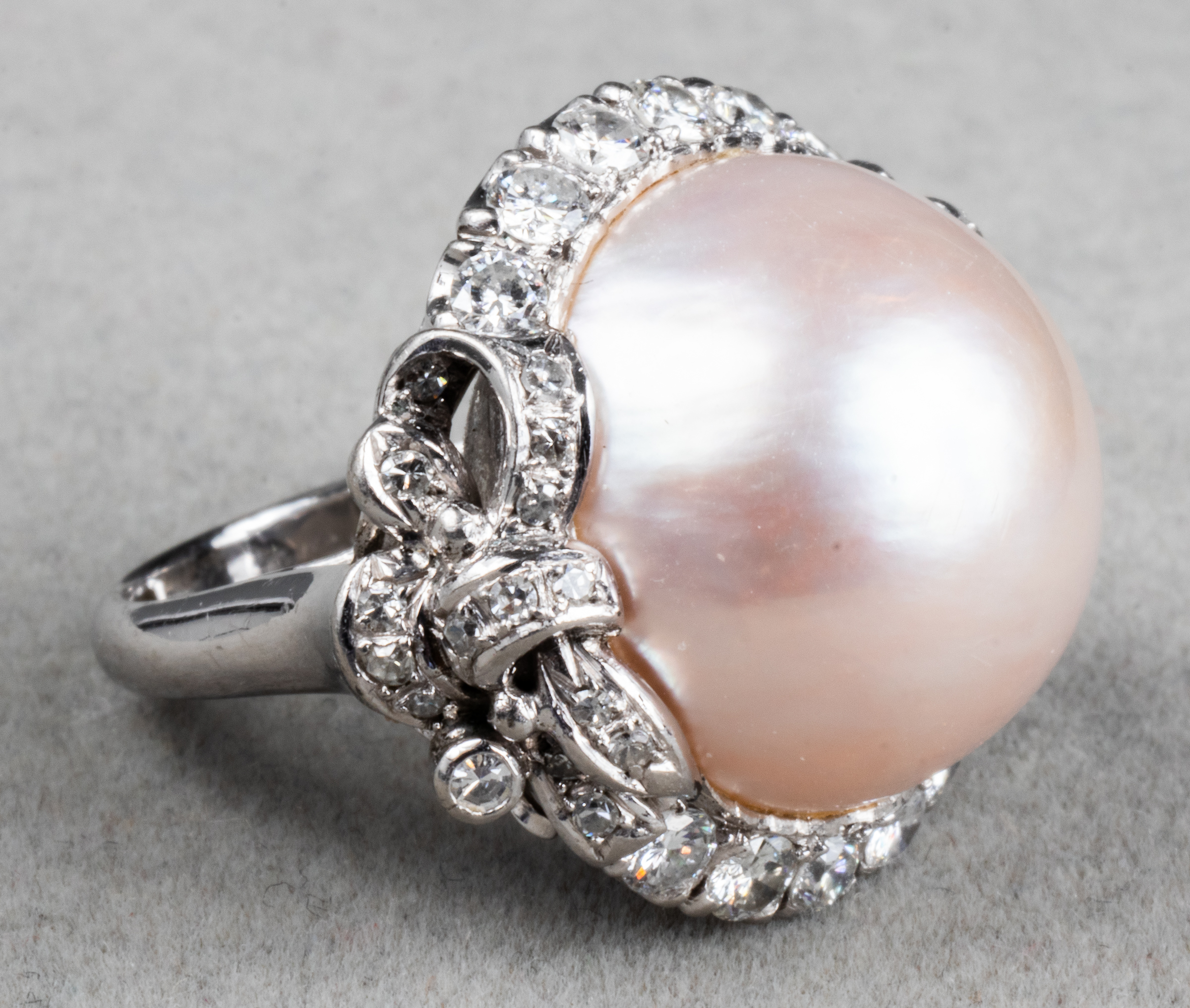 ANTIQUE PLATINUM, DIAMOND & MABE
