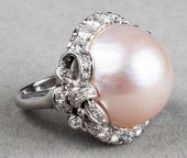 ANTIQUE PLATINUM, DIAMOND & MA