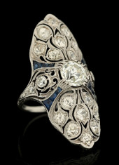 ANTIQUE PLATINUM FILAGREE 3.25