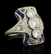 ANTIQUE PLATINUM FILAGREE DIAM
