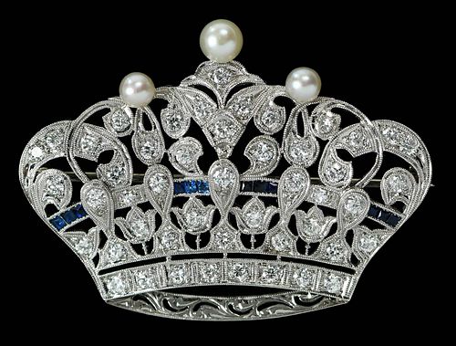 ANTIQUE PLATINUM GEMSTONE
