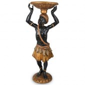 ANTIQUE POLYCHROME BLACKAMOOR