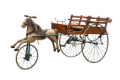 ANTIQUE POLYCHROME PEDEL HORSE