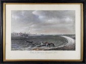 ANTIQUE POLYCHROME PRINT, "TOW