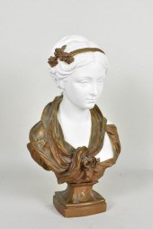 ANTIQUE PORCELAIN BUST OF A LA