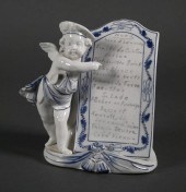 ANTIQUE PORCELAIN CHERUB MENU